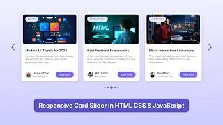 Thumbnail: Create A Responsive Card Slider in HTML CSS & JavaScript | Step-by-Step Tutorial