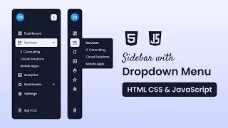 Thumbnail: Create A Sidebar with Dropdown Menu in HTML CSS & JavaScript | Step-by-Step Tutorial