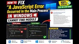 Thumbnail: How to Fix “A JavaScript Error Occurred in the Main Process” in Windows – Cannot Find Module