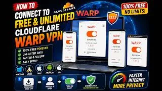 Thumbnail: How to Connect to FREE & UNLIMITED Cloudware WARP VPN in Windows,Linux,Mac & Mobile