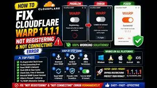 Thumbnail: How to Fix Cloudflare WARP 1.1.1.1 Not Registering & Not Connecting Error