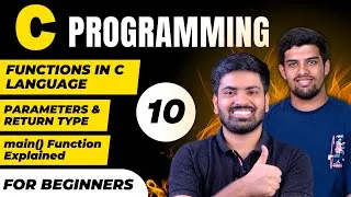 Thumbnail: C_10 Functions in C Language | Function parameters, arguments and return type | C Kickstart