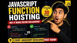 Thumbnail: JavaScript Function Hoisting Explained in 30 Seconds 🚀 | JS Shorts #coding #javascript #shorts