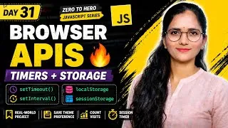 Thumbnail: JavaScript Browser APIs Explained 🔥 | setTimeout, setInterval, localStorage & sessionStorage |
