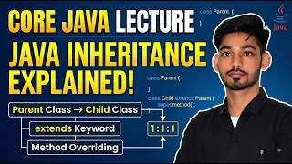 Thumbnail: Core Java Inheritance | extends, super, Types of Inheritance & Method Overriding | Sudhir Sir