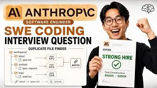 Thumbnail: Anthropic SWE Coding Interview Problem: Duplicate File Finder | Full Walkthrough
