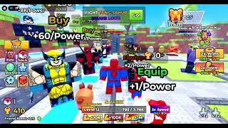 Thumbnail: doing +1 superhero evolution on roblox