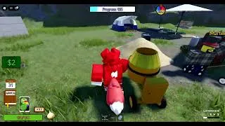 Thumbnail: playing  trash to cash tycoon on roblox