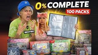 Thumbnail: Her Pokémon Binder Was EMPTY… So I Opened 100 Packs Of Paldean Fates!!!