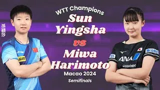 Thumbnail: FULL | Sun Yingsha vs Miwa Harimoto (Semifinals, WTT Champions Macao 2024)