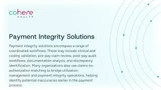 Thumbnail: Payment Integrity Solutions