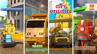 Thumbnail: Learn About Construction, Waste Management, City Utilities and Farming | A DAY AT WORK