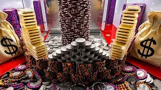 Thumbnail: Massive tower falls over high limit coin pusher