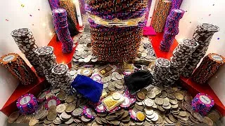 Thumbnail: Super risky 10 Quarter challenge high limit coin pusher