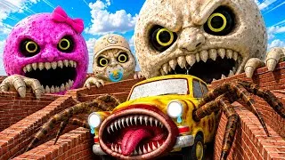 Thumbnail: ANGRY MOON VS CAR EATER in Garry's Mod