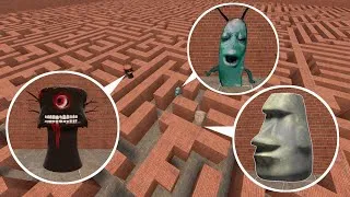 Thumbnail: PLANKTON, MOAI & BLACK TREE IN THE MAZE (Garry's Mod)