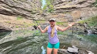 Thumbnail: She Finally Caught The Monster Hiding in this DEEP WATERFALL Pit!!!! 