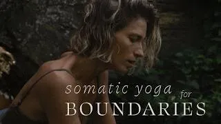 Thumbnail: Somatic Yoga for Boundaries & Nervous System Support | Kidney Energy Practice | Collette Davis