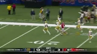 Thumbnail: Notre Dame Kickoff Return TD vs Georgia (Notre Dame Radio Call) | 2024-25 College Football