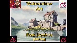 Thumbnail: Colinsteedart. Watercolour Art. How I painted Eileen Dona castle using watercolour.