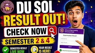 Thumbnail: URGENT: DU SOL Sem 2/4 Results are Out! Don't Miss This Update nep and cbcs #du#sol