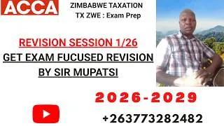 Thumbnail: ACCA ZIM TAX: REVISION SESSION 1/26
