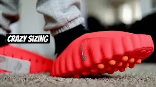 Thumbnail: Nike Mind 001 Mule 'Solar Red' On Foot (Sizing Is Tricky)