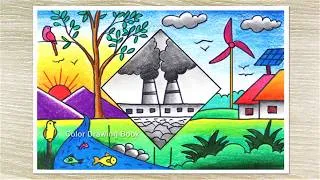 Thumbnail: Stop Pollution Save Nature Poster Drawing | World Environment Day Special Artwork 🌲