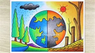 Thumbnail: How to Draw World Environment Day Poster | Save Earth Save Nature Drawing Easy