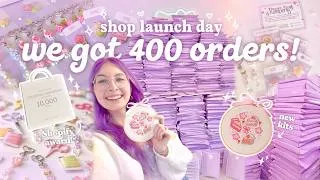 Thumbnail: My BEST shop launch ever! 🌸🌷Spring launch vlog-packing 400+ orders for my small business
