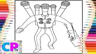 Thumbnail: Skibidi Toilet - Microphone Mecha Boss/Creative Coloring Book/Drawing Art/Relaxing Moments