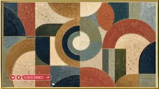 Thumbnail: Navy, Rust & Beige Mosaic | Abstract Geometric Repeating Pattern | Frame TV Art Wallpaper