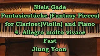 Thumbnail: Piano Part- Niels Gade, Fantasiestücke (Fantasy Pieces), Op. 43, 4. Allegro molto vivace (♩=180)
