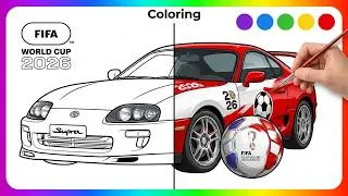 Thumbnail: Coloring Toyota Supra at 2026 FIFA World Cup | Digital Coloring Process ⚽🚗