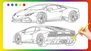 Thumbnail: Coloring Lamborghini Huracán EVO | Digital Coloring Process