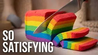 Thumbnail: ASMR Kinetic Sand Cutting 🌈