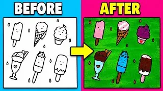 Thumbnail: WOW! 🤩 Ice Cream Coloring Transformation | Before vs After 🍦🎨 | ColorWithAyesha 🎨 
