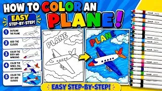 Thumbnail: ✈️ Amazing Plane Coloring Transformation | Before vs After 🎨 | Easy Step-by-Step| ColorWithAyesha 🎨🖍