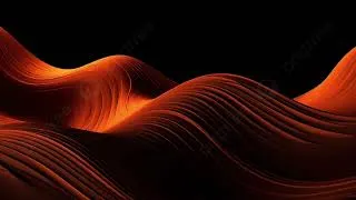 Thumbnail: Burnt Orange Abstract Gradient Waves | 10 Hours Ambient Screensaver in 4K UHD 🧡🖤
