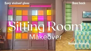 Thumbnail: Stained Glass HackBudget Sitting Room Makeover| Ikea PAX Hack Built-In DIY Wardrobes| Tiled Hearth|