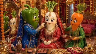 Thumbnail: आलू 🥔 और मूली 🥬 की पंजाबी शादी 😍 | मूली का Bridal Makeup | Aalu Muli Ki Shaadi | Punjabi Wedding 