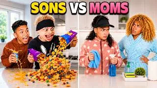 Thumbnail: Try Not to Laugh! EDDIE MORA & MARK ADAMS Mom vs Son Funny Shorts! 3