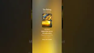 Thumbnail: You Belong | Lyric Video - Music by Come What May.  New Release