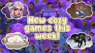 Thumbnail: BEST Steam cozy games coming this week!🌙 | Indie games, PC, Moonlight Peaks, Cat Mail Co. and more!