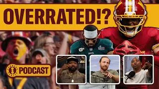Thumbnail: Jayden Daniels vs. Jalen Hurts + Who Is DOING THE MOST?! | Podcast | Washington Commanders | NFL