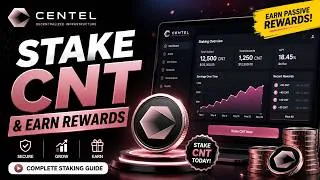 Thumbnail: How to Stake CNT Tokens on CENTEL | Complete Staking Guide