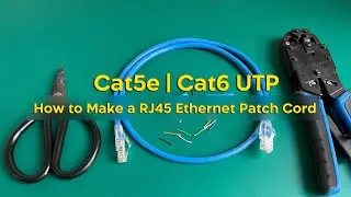 Thumbnail: How to make a RJ45 Ethernet patch cord. Cat5e and Cat6 UTP unshielded cable.