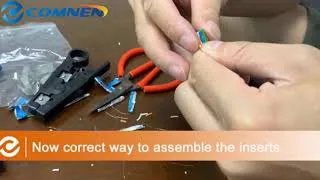 Thumbnail: Tips to assemble big gauge solid wires into the RJ45 modular plug inserts | COMNEN