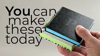 Thumbnail: Make a Mini Hardcover Sticky Note Book Tutorial (Free Jig Template)