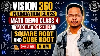 Thumbnail: 🔥 Square Root and cube Root Use of Percentage | Math Demo Class 4 | Vision 360 Foundation | OPSC ASO